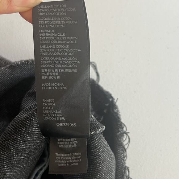 Free People Mini Skirt Women's Size US 27 (4) East Of Eden Denim Washed Black - Picture 6 of 8